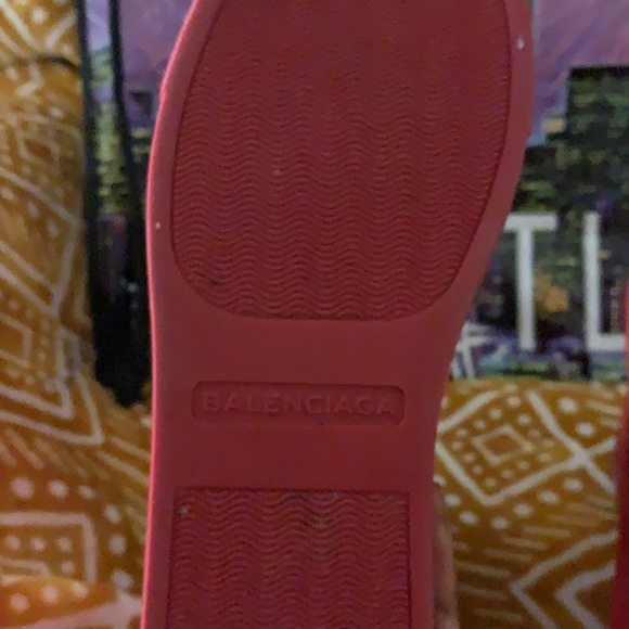 Men’s worn red Balenciaga Boot sneakers - Picture 2 of 4
